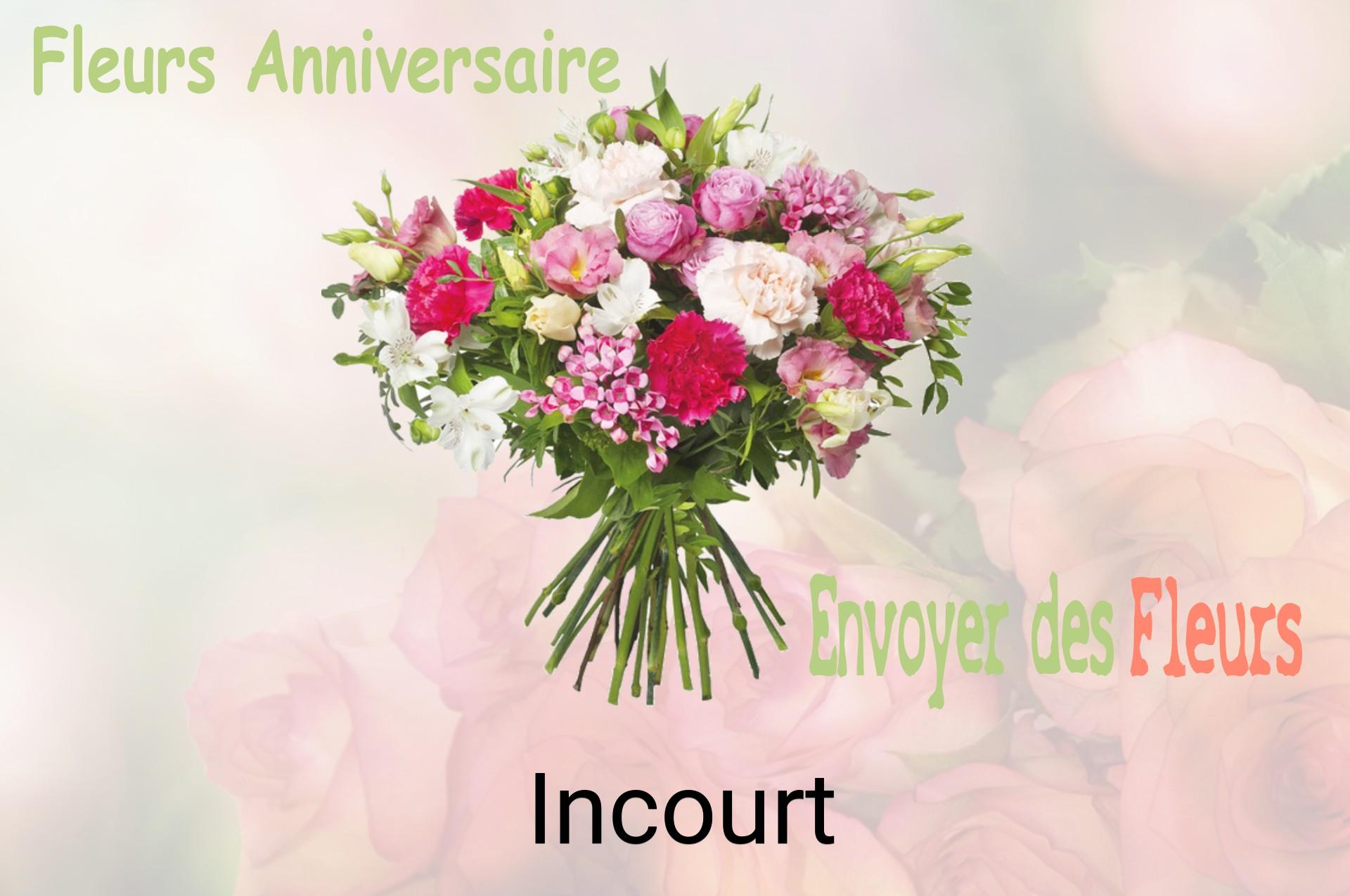Bouquet de fleurs d’anniversaire livré à Incourt