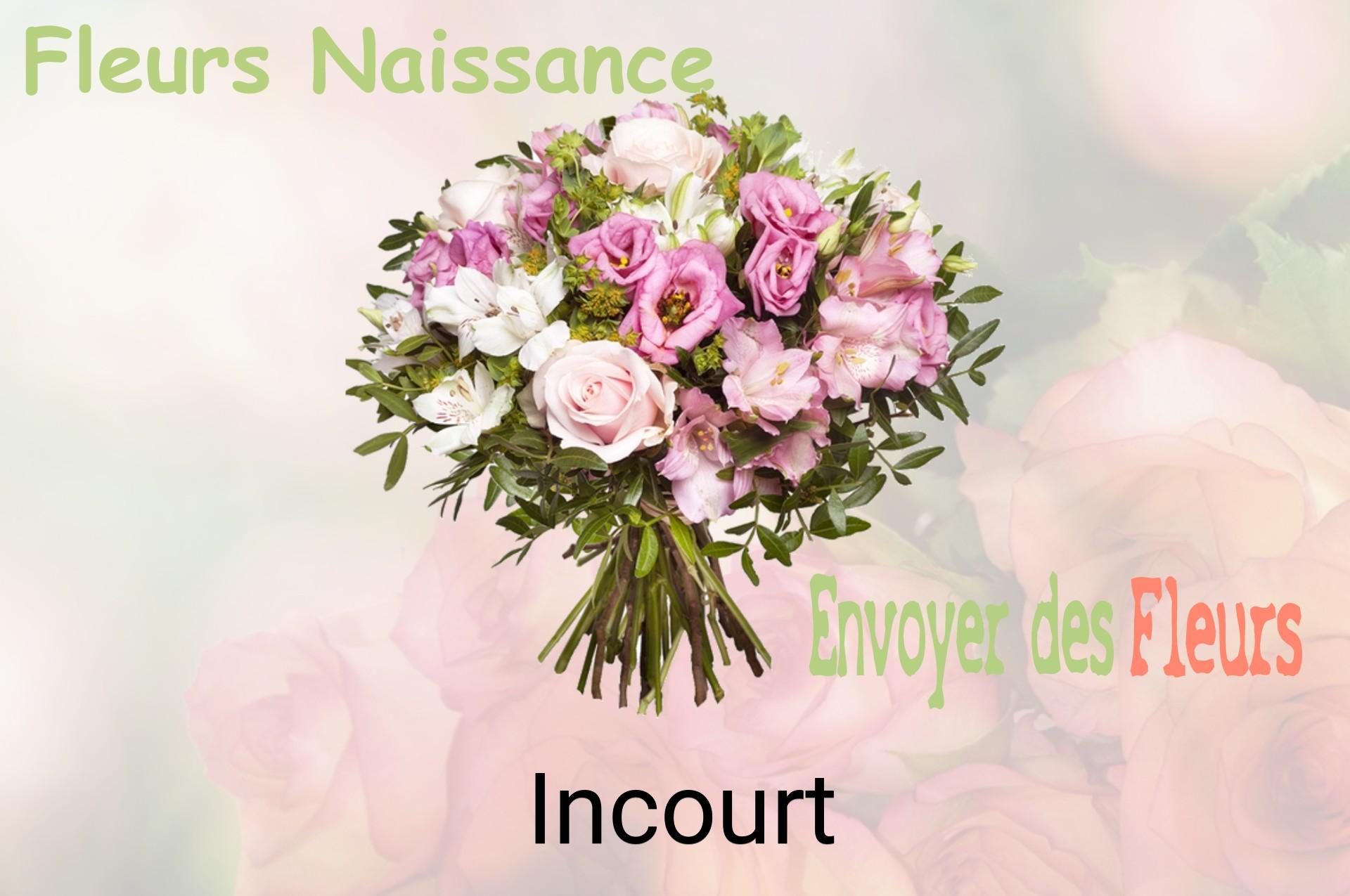 Bouquet de fleurs de naissance livré à Incourt